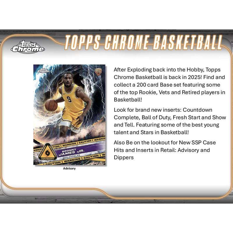 2024-25 Topps Chrome Basketball Blaster Box with (8) Packs at PristineAuction.com 2024-25 Topps Chrome Basketball Blaster Box with (8) Packs at PristineAuction.com
