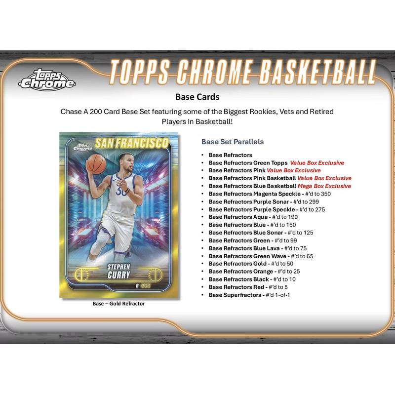 2024-25 Topps Chrome Basketball Blaster Box with (8) Packs at PristineAuction.com 2024-25 Topps Chrome Basketball Blaster Box with (8) Packs at PristineAuction.com