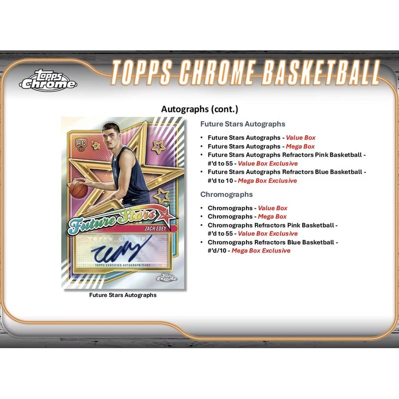 2024-25 Topps Chrome Basketball Blaster Box with (8) Packs at PristineAuction.com 2024-25 Topps Chrome Basketball Blaster Box with (8) Packs at PristineAuction.com
