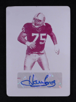 Howie Long 2023 Panini National Treasures Signatures Printing Plates Magenta #49 #1/1 at PristineAuction.com