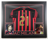 Andrea Pirlo Signed Custom Framed AC Milan Adidas Authentic Jersey Display with (2) Photos (Beckett) at PristineAuction.com