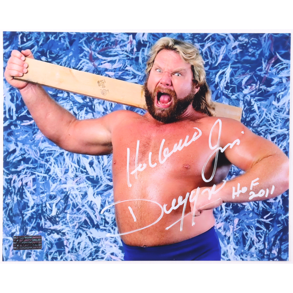 "Hacksaw" Jim Duggan Signed WWE 8x10 Photo Inscribed "HOF 2011" (Premium Autographs) at PristineAuction.com