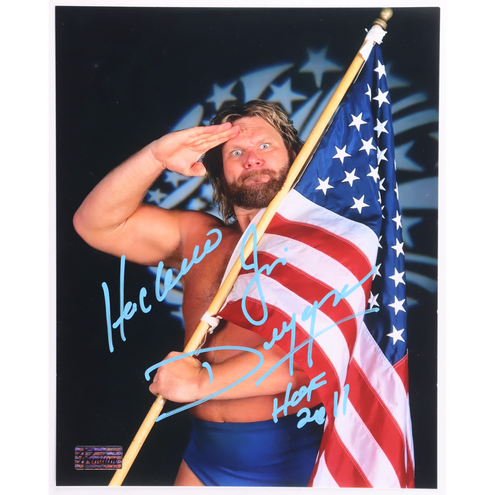 "Hacksaw" Jim Duggan Signed WWE 8x10 Photo Inscribed "HOF 2011" (Premium Autographs) at PristineAuction.com