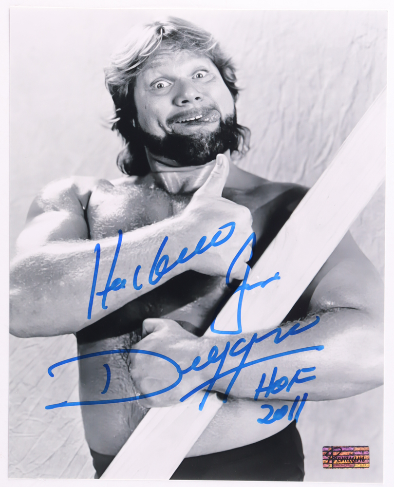 "Hacksaw" Jim Duggan Signed WWE 8x10 Photo Inscribed "HOF 2011" (Premium Autographs) at PristineAuction.com "Hacksaw" Jim Duggan Signed WWE 8x10 Photo Inscribed "HOF 2011" (Premium Autographs) at PristineAuction.com
