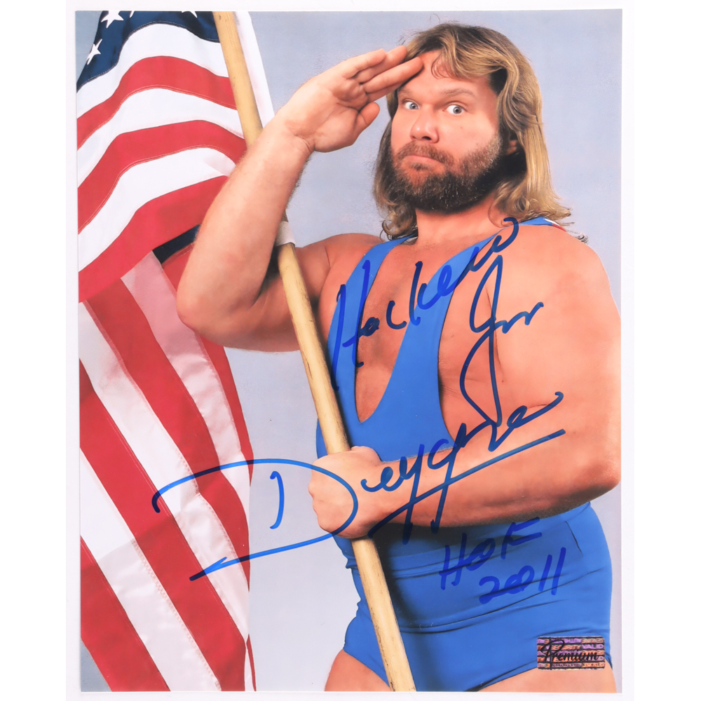 "Hacksaw" Jim Duggan Signed WWE 8x10 Photo Inscribed "HOF 2011" (Premium Autographs) at PristineAuction.com