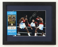 'Sugar' Ray Leonard Signed Custom Framed Photo Display with Original Fight Ticket (Beckett) at PristineAuction.com