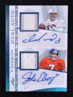 Dan Marino / John Elway 2025 Leaf ITG Used Sports Dual Autograph Memorabilia Platinum #IGD7 #1/7 at PristineAuction.com