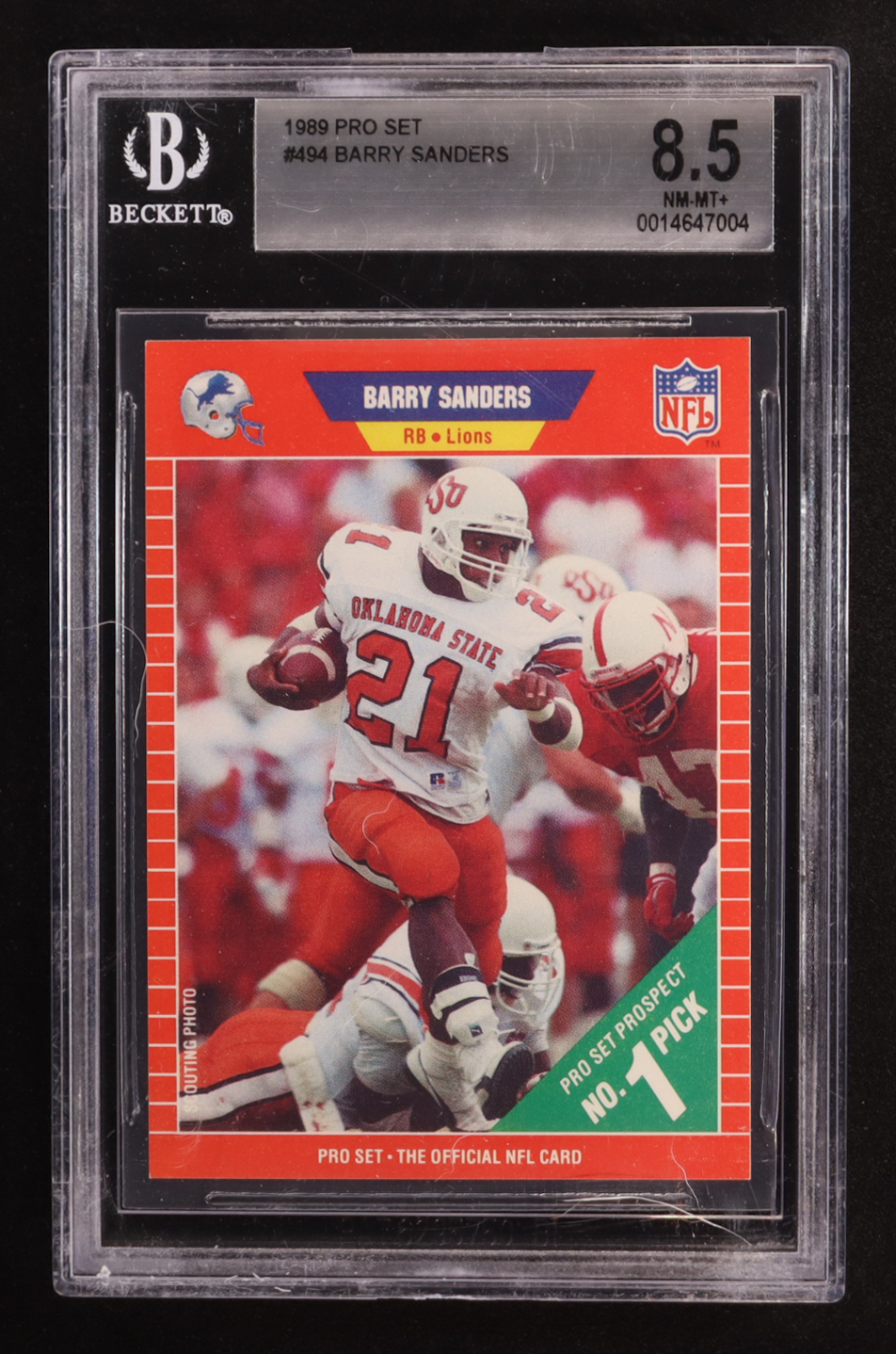 Barry Sanders 1989 Pro Set #494 RC (BGS 8.5) at PristineAuction.com Barry Sanders 1989 Pro Set #494 RC (BGS 8.5) at PristineAuction.com