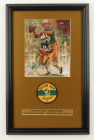 Bart Starr Signed Packers Custom Framed Art Print Display with Packers Patch (JSA) at PristineAuction.com