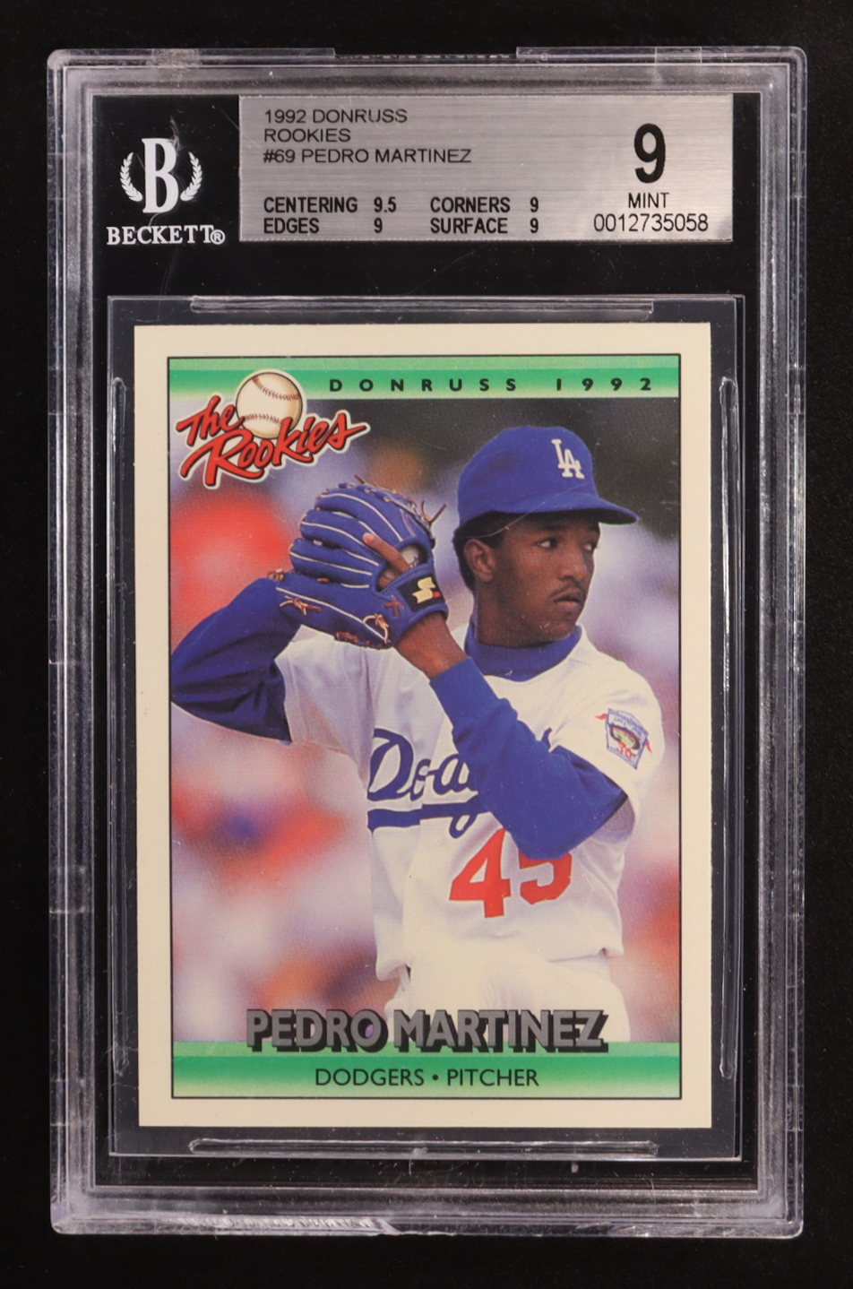Pedro Martinez 1992 Donruss Rookies #69 RC (BGS 9) at PristineAuction.com Pedro Martinez 1992 Donruss Rookies #69 RC (BGS 9) at PristineAuction.com