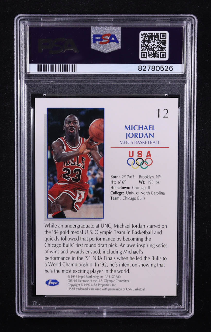 Michael Jordan 1992 Impel U.S. Olympic Hopefuls #12 BK (PSA 10) at PristineAuction.com Michael Jordan 1992 Impel U.S. Olympic Hopefuls #12 BK (PSA 10) at PristineAuction.com