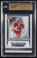 Joe Montana 2024 Leaf Joe Montana Legacy Pristine Performance Pre-Production Proof Prismatic White #NNO #1/1 (Leaf) at PristineAuction.com