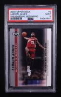 LeBron James 2003-04 Upper Deck Phenomenal Beginning LeBron James #5 RC (PSA 9) at PristineAuction.com