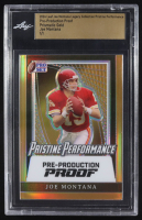 Joe Montana 2024 Leaf Joe Montana Legacy Pristine Performance Pre-Production Proof Prismatic Gold #NNO #1/1 (Leaf) at PristineAuction.com