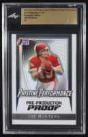 Joe Montana 2024 Leaf Joe Montana Legacy Pristine Performance Pre-Production Proof Prismatic White #NNO #1/1 (Leaf) at PristineAuction.com