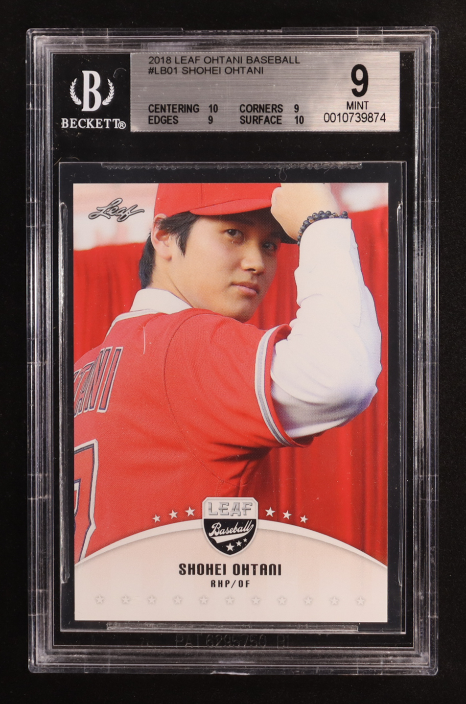 Shohei Ohtani 2018 Leaf Ohtani Baseball #LB01 RC (BGS 9) at PristineAuction.com Shohei Ohtani 2018 Leaf Ohtani Baseball #LB01 RC (BGS 9) at PristineAuction.com