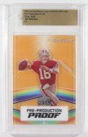 Joe Montana 2024 Leaf Joe Montana Legacy White Light Pre-Production Proof Clear Gold #NNO #1/1 (Leaf) at PristineAuction.com