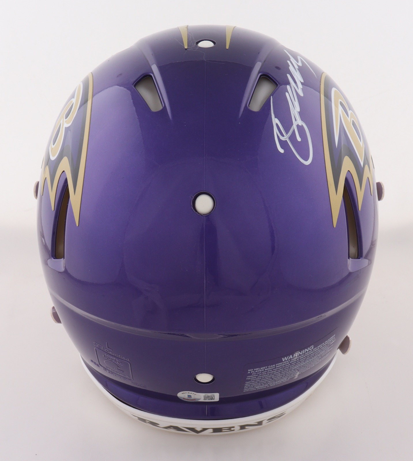 Zay Flowers Signed Ravens Full-Size Authentic Flash Alternate Speed Helmet (Beckett) at PristineAuction.com Zay Flowers Signed Ravens Full-Size Authentic Flash Alternate Speed Helmet (Beckett) at PristineAuction.com