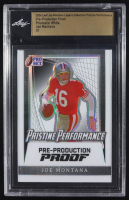 Joe Montana 2024 Leaf Joe Montana Legacy Pristine Performance Pre-Production Proof Prismatic White #NNO #1/1 (Leaf) at PristineAuction.com