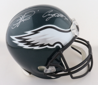Jalen Hurts & Corey Clement Signed Eagles Full-Size Speed Helmet (Beckett & SGC) at PristineAuction.com