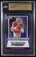 Joe Montana 2024 Leaf Joe Montana Legacy Pristine Performance Pre-Production Proof Prismatic Purple #NNO #1/1 (Leaf) at PristineAuction.com