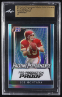 Joe Montana 2024 Leaf Joe Montana Legacy Pristine Performance Pre-Production Proof Prismatic Platinum #NNO #1/1 (Leaf) at PristineAuction.com