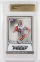 Joe Montana 2024 Leaf Joe Montana Legacy Pristine Performance Pre-Production Proof Clear #NNO #1/1 (Leaf) at PristineAuction.com