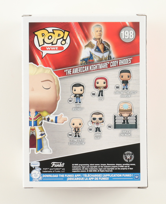 Cody Rhodes Signed "WWE" #198 'The American Nightmare' Cody Rhodes Funko Pop! Vinyl Figure (Beckett) at PristineAuction.com Cody Rhodes Signed "WWE" #198 'The American Nightmare' Cody Rhodes Funko Pop! Vinyl Figure (Beckett) at PristineAuction.com
