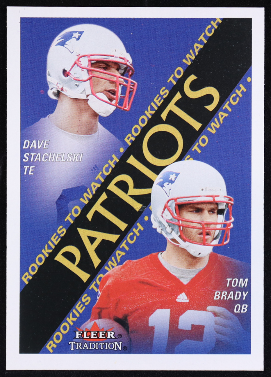 Tom Brady / Dave Stachelski 2000 Fleer Tradition #352 RC at PristineAuction.com Tom Brady / Dave Stachelski 2000 Fleer Tradition #352 RC at PristineAuction.com
