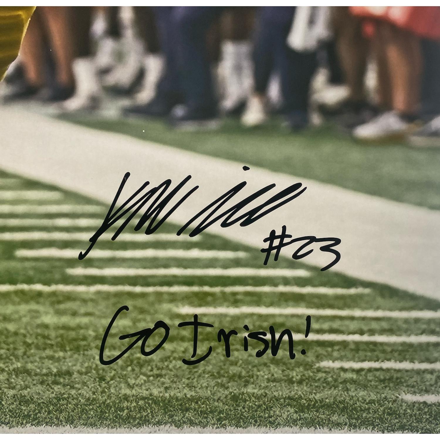Kyren Williams Signed LE Notre Dame Fighting Irish 16x20 Photo Inscribed "Go Irish!" (Beckett) at PristineAuction.com Kyren Williams Signed LE Notre Dame Fighting Irish 16x20 Photo Inscribed "Go Irish!" (Beckett) at PristineAuction.com