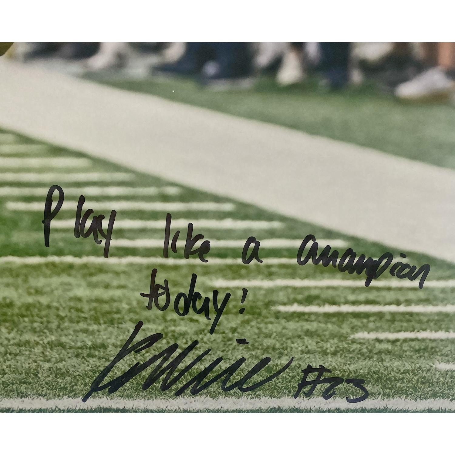 Kyren Williams Signed LE Notre Dame Fighting Irish 16x20 Photo Inscribed "Play Like A Champion Today!" (Beckett) at PristineAuction.com Kyren Williams Signed LE Notre Dame Fighting Irish 16x20 Photo Inscribed "Play Like A Champion Today!" (Beckett) at PristineAuction.com