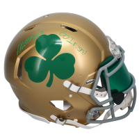 Kyren Williams Signed Notre Dame Fighting Irish Full-Size Authentic On-Field Speed Helmet Inscribed "Go Irish!" with Visor (Beckett) at PristineAuction.com