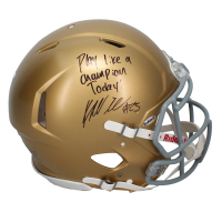 Kyren Williams Signed Notre Dame Fighting Irish Full-Size Authentic On-Field Speed Helmet Inscribed "Play Like A Champion Today!" (Beckett) at PristineAuction.com