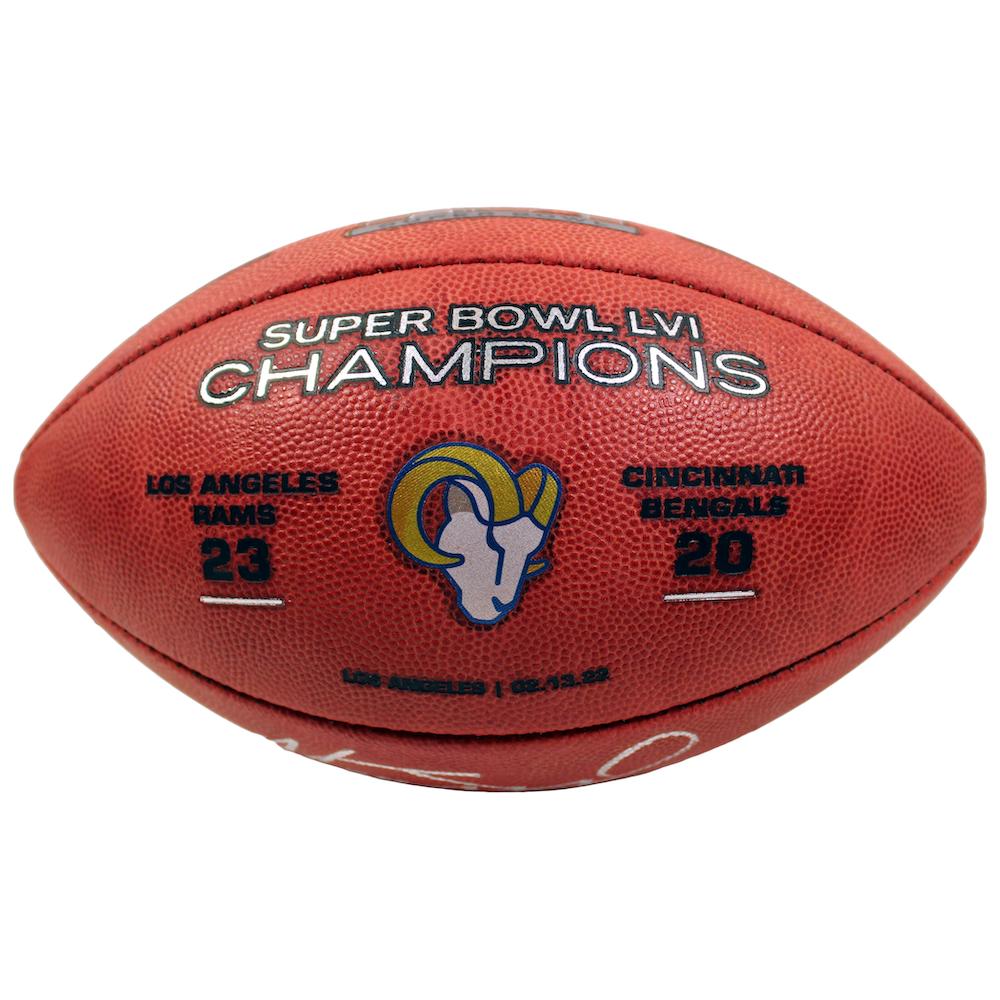 Matthew Stafford Signed LE "The Duke" Super Bowl LVI Logo NFL Official Game Ball Inscribed "SB LVI Champs" (Fanatics) at PristineAuction.com Matthew Stafford Signed LE "The Duke" Super Bowl LVI Logo NFL Official Game Ball Inscribed "SB LVI Champs" (Fanatics) at PristineAuction.com