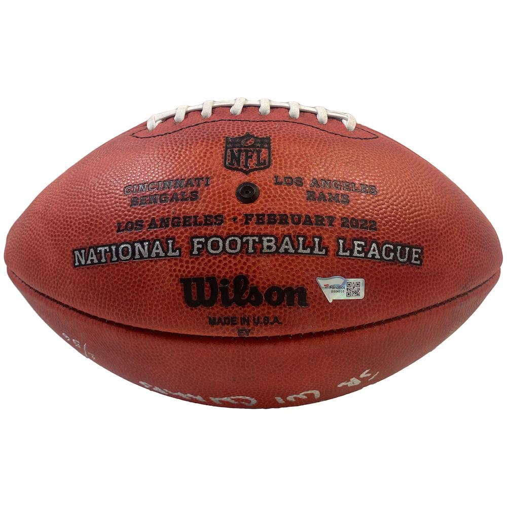 Cooper Kupp Signed "The Duke" LE Super Bowl LVI Logo Football Inscribed "SB LVI Champs" (Fanatics) at PristineAuction.com Cooper Kupp Signed "The Duke" LE Super Bowl LVI Logo Football Inscribed "SB LVI Champs" (Fanatics) at PristineAuction.com