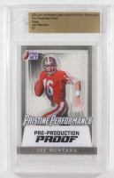 Joe Montana 2024 Leaf Joe Montana Legacy Pristine Performance Pre-Production Proof Clear #NNO #1/1 (Leaf) at PristineAuction.com