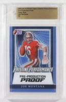 Joe Montana 2024 Leaf Joe Montana Legacy Pristine Performance Pre-Production Proof Clear Blue #NNO #1/1 (Leaf) at PristineAuction.com