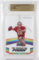 Joe Montana 2024 Leaf Joe Montana Legacy White Light Pre-Production Proof Clear White #NNO #1/1 (Leaf) at PristineAuction.com
