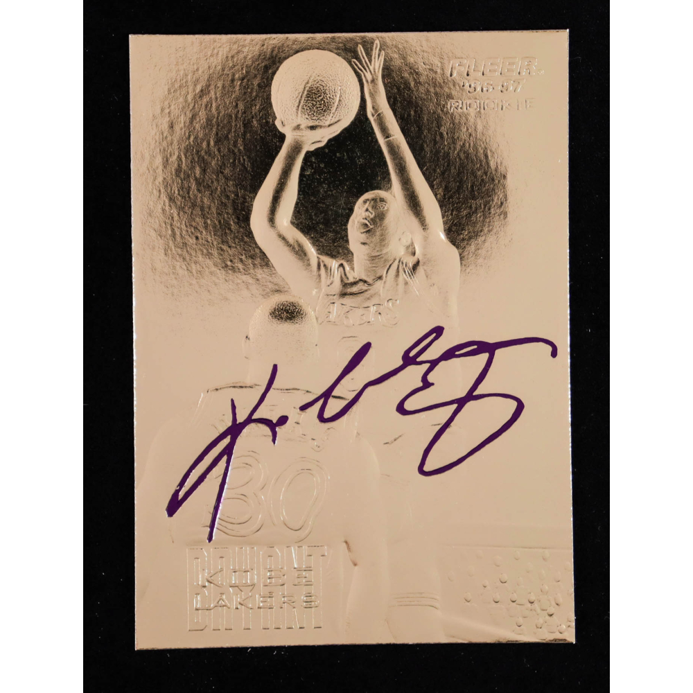 Kobe Bryant 1996-97 Fleer Purple Signature 23Kt Gold RC #72369 at PristineAuction.com