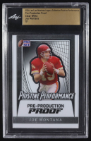 Joe Montana 2024 Leaf Joe Montana Legacy Pristine Performance Pre-Production Proof Clear White #NNO #1/1 (Leaf) at PristineAuction.com