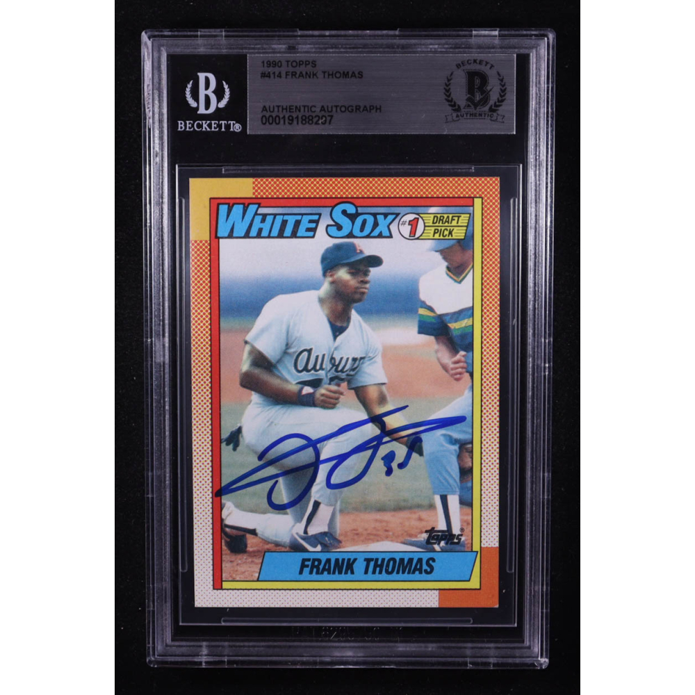 Frank Thomas Signed 1990 Topps #414 RC (BGS) at PristineAuction.com