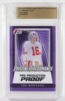 Joe Montana 2024 Leaf Joe Montana Legacy Pristine Performance Pre-Production Proof Clear Purple #NNO #1/1 (Leaf) at PristineAuction.com