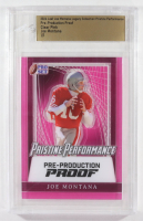 Joe Montana 2024 Leaf Joe Montana Legacy Pristine Performance Pre-Production Proof Clear Pink #NNO #1/1 (Leaf) at PristineAuction.com