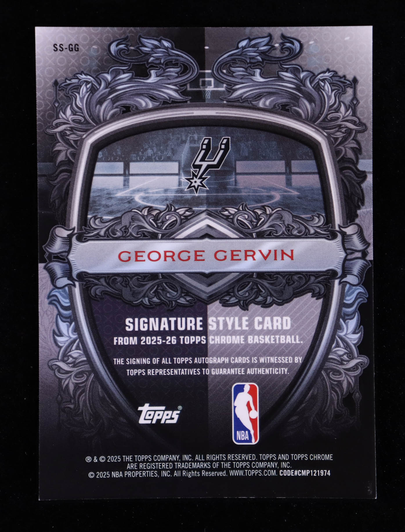 George Gervin 2025-26 Topps Chrome Signature Style #SSGG at PristineAuction.com George Gervin 2025-26 Topps Chrome Signature Style #SSGG at PristineAuction.com