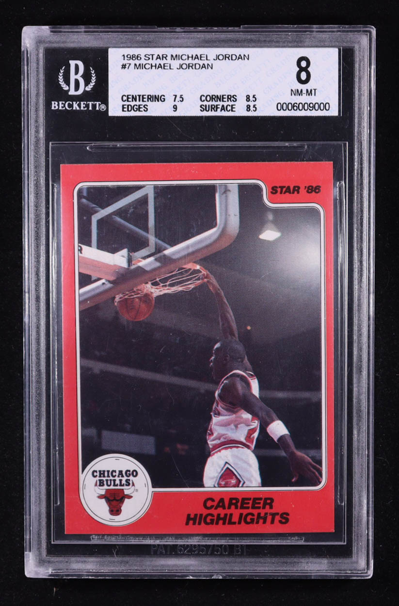 Michael Jordan 1986 Star Michael Jordan #7 RC / Career Highlights (BGS 8) at PristineAuction.com Michael Jordan 1986 Star Michael Jordan #7 RC / Career Highlights (BGS 8) at PristineAuction.com