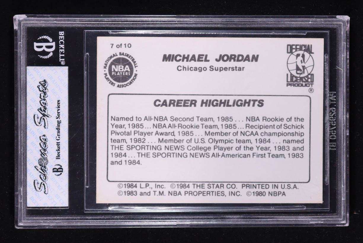 Michael Jordan 1986 Star Michael Jordan #7 RC / Career Highlights (BGS 8) at PristineAuction.com Michael Jordan 1986 Star Michael Jordan #7 RC / Career Highlights (BGS 8) at PristineAuction.com