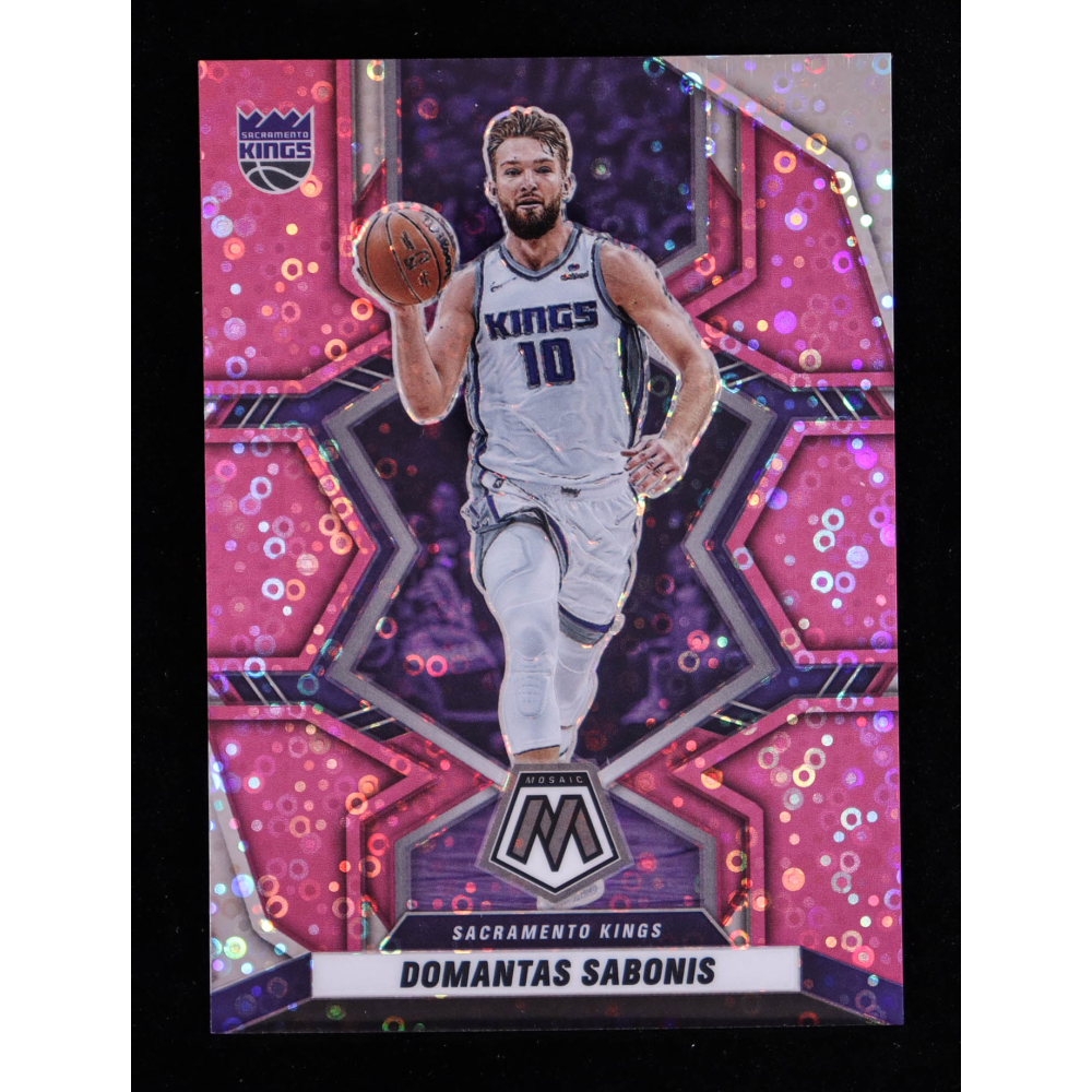 Domantas Sabonis 2021-22 Panini Mosaic Mosaic Fast Break Pink #42 #11/20 at PristineAuction.com