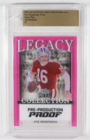 Joe Montana 2024 Leaf Joe Montana Legacy Base Auto Pre-Production Proof Clear Pink #NNO #1/1 (Leaf) at PristineAuction.com