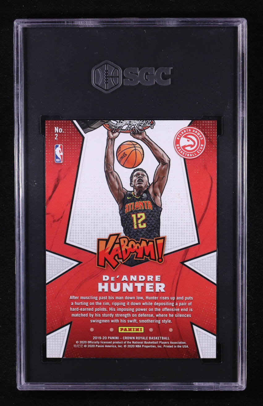 De'Andre Hunter 2019-20 Crown Royale Kaboom! #2 RC (SGC 9.5) at PristineAuction.com De'Andre Hunter 2019-20 Crown Royale Kaboom! #2 RC (SGC 9.5) at PristineAuction.com