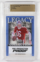 Joe Montana 2024 Leaf Joe Montana Legacy Base Auto Pre-Production Proof Clear Blue #NNO #1/1 (Leaf) at PristineAuction.com